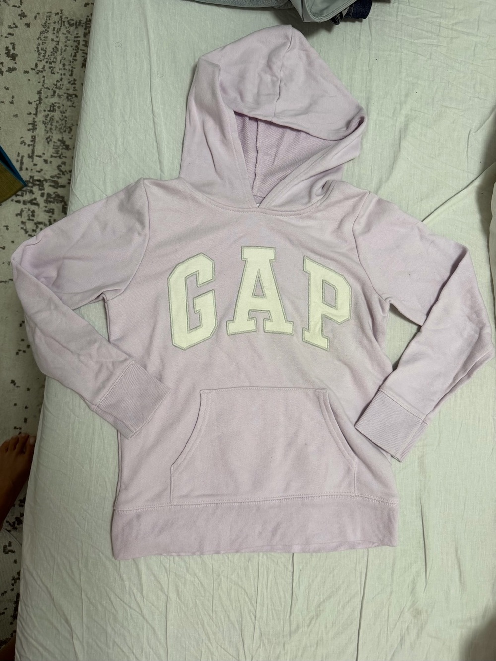 GAP set   Girls' Light Lavender Hoodie with White Logo